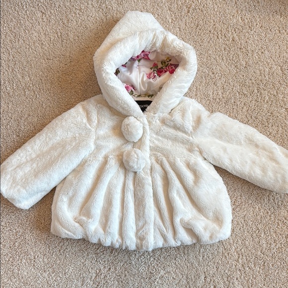 Rothschild Faux Fur Bubble Hem Coat - Picture 1 of 8